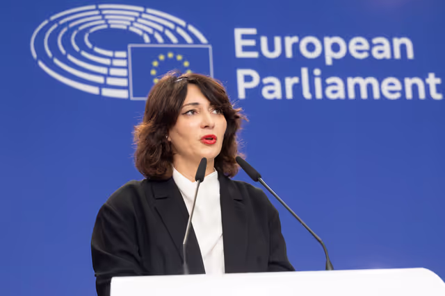 Fotografija 14: AFET press conference with Georgia's civil society activists leading mass pro-democracy protests across the country, on the occasion of AFET adoption of its annual Georgia report