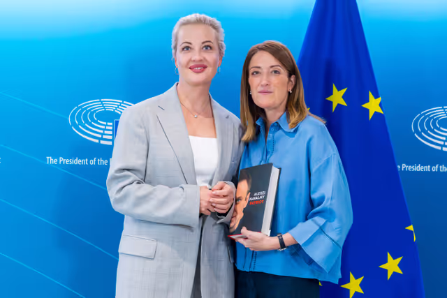 Roberta METSOLA, EP President meets with Yulia NAVALNAYA, Alexei NAVALNY's wife