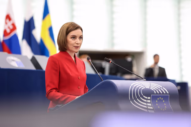 Fotografija 10: EP Plenary session - formal sitting - Address by Maia SANDU, President of the Republic of Moldova