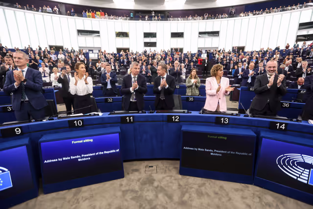 Fotografija 8: EP Plenary session - formal sitting - Address by Maia SANDU, President of the Republic of Moldova