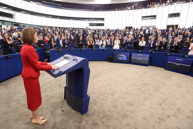 Fotografija 7: EP Plenary session - formal sitting - Address by Maia SANDU, President of the Republic of Moldova