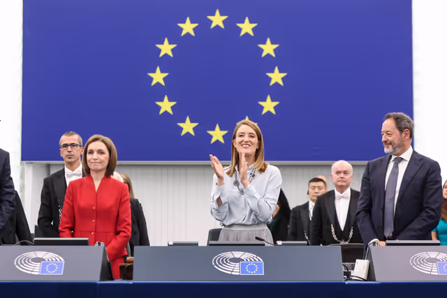 Fotografija 3: EP Plenary session - formal sitting - Address by Maia SANDU, President of the Republic of Moldova