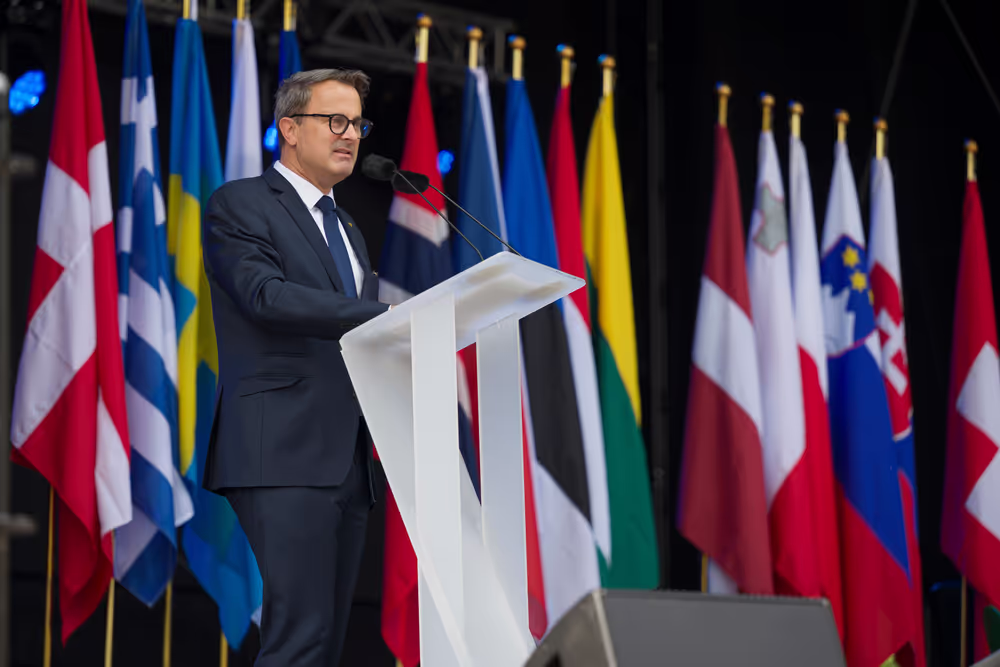 Ceremony marking the 40th Anniversary of the signing of the Schengen Agreement, in Luxembourg..