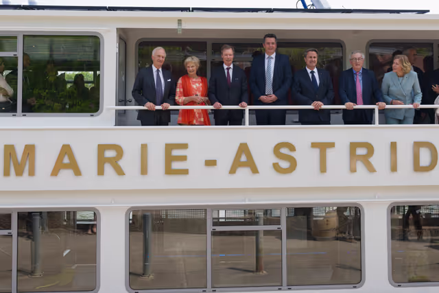 Ceremony marking the 40th Anniversary of the signing of the Schengen Agreement, in Luxembourg..