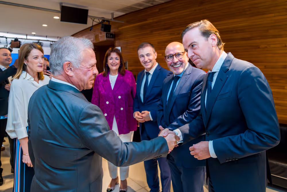 Roberta METSOLA, EP President meets  with His Majesty King Abdullah II, King of the Hashemite Kingdom of Jordan