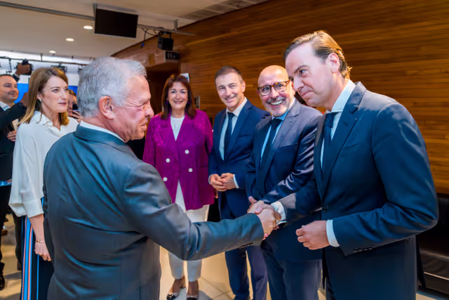 Roberta METSOLA, EP President meets  with His Majesty King Abdullah II, King of the Hashemite Kingdom of Jordan