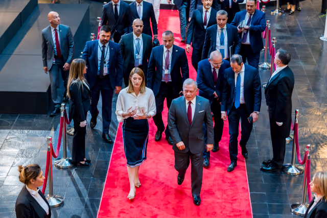 Roberta METSOLA, EP President meets  with His Majesty King Abdullah II, King of the Hashemite Kingdom of Jordan