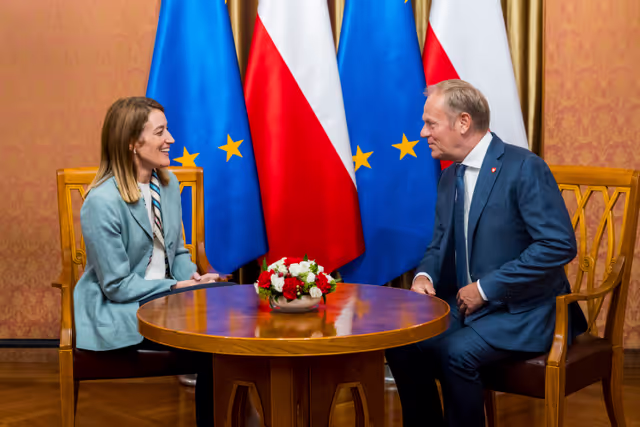 Roberta METSOLA, EP President, official visit to Warsaw and Lodz (Poland) - Meeting with Donald TUSK, Polish Prime Minister