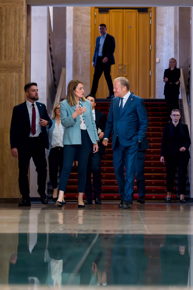 Roberta METSOLA, EP President, official visit to Warsaw and Lodz (Poland) - Meeting with Donald TUSK, Polish Prime Minister