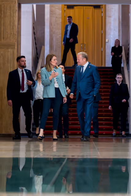 Roberta METSOLA, EP President, official visit to Warsaw and Lodz (Poland) - Meeting with Donald TUSK, Polish Prime Minister