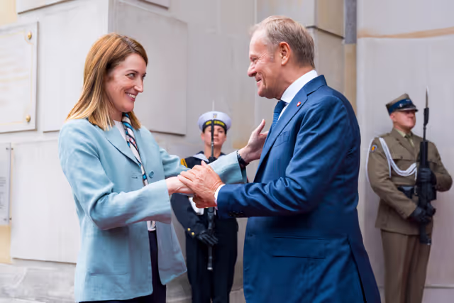 Roberta METSOLA, EP President, official visit to Warsaw and Lodz (Poland) - Meeting with Donald TUSK, Polish Prime Minister