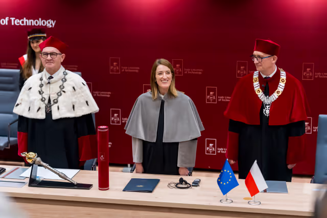 Fotagrafa 20: Roberta METSOLA, EP President, official visit to Warsaw and Lodz (Poland) - Honorary doctorate ceremony at Lodz University of Technology