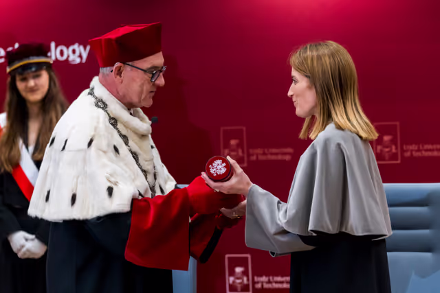 Fotagrafa 10: Roberta METSOLA, EP President, official visit to Warsaw and Lodz (Poland) - Honorary doctorate ceremony at Lodz University of Technology