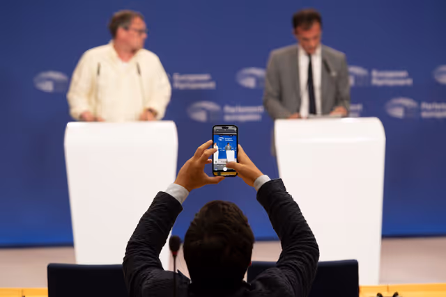 Photo 8: Press conference on the reaction to the cancellation of the last trilogue on Green Claims Directive