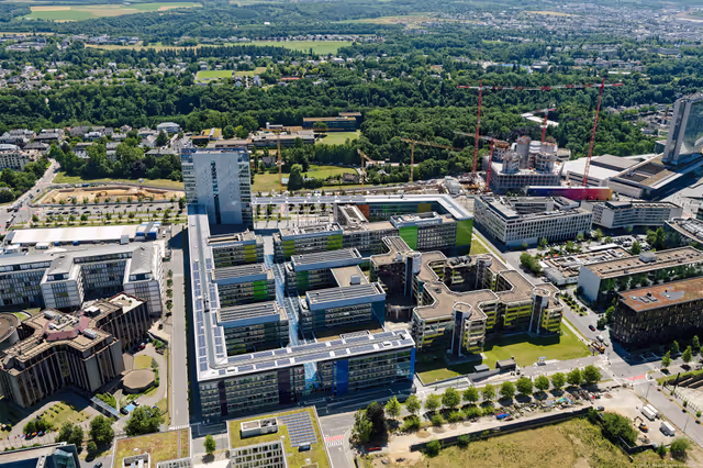Aerial View of Konrad ADENAUER building in Luxembourg
