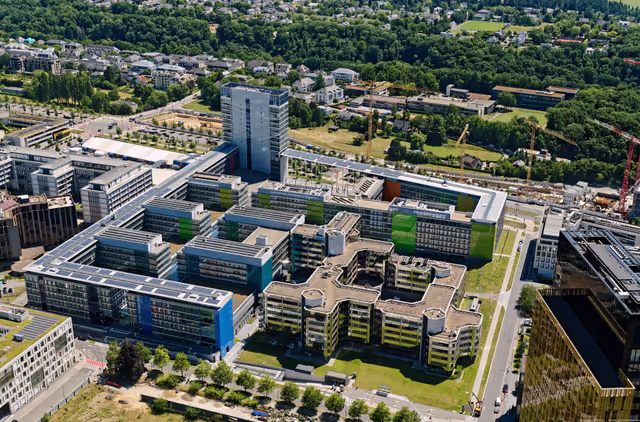 Aerial View of Konrad ADENAUER building in Luxembourg