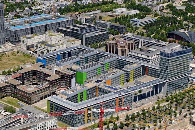 Aerial View of Konrad ADENAUER building in Luxembourg