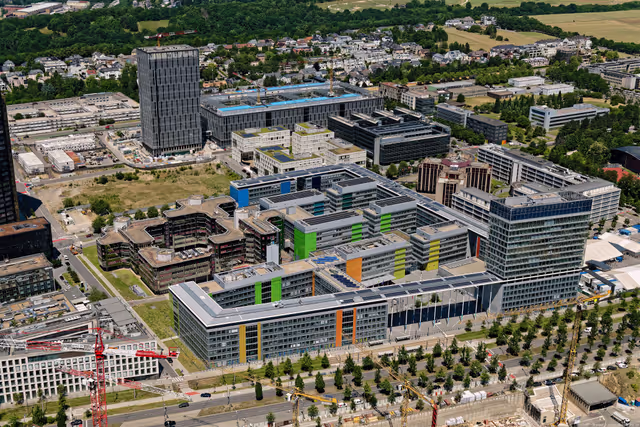 Aerial View of Konrad ADENAUER building in Luxembourg
