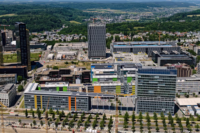 Aerial View of Konrad ADENAUER building in Luxembourg