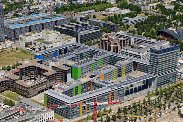 Aerial View of Konrad ADENAUER building in Luxembourg