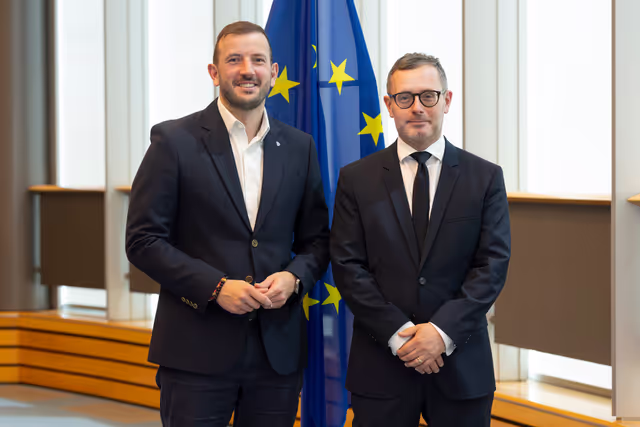 Danish Presidency Ambassador Soren JACOBSEN  meets with TRAN Chair Virginijus SINKEVICIUS