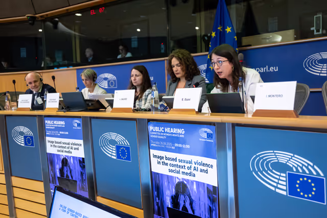 Φωτογραφία 5: FEMM - Hearing: Image based sexual violence in the context of AI and social media specifically exploring the role of undressing apps and the responsibilities of platforms