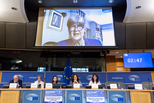 Φωτογραφία 1: FEMM - Hearing: Image based sexual violence in the context of AI and social media specifically exploring the role of undressing apps and the responsibilities of platforms