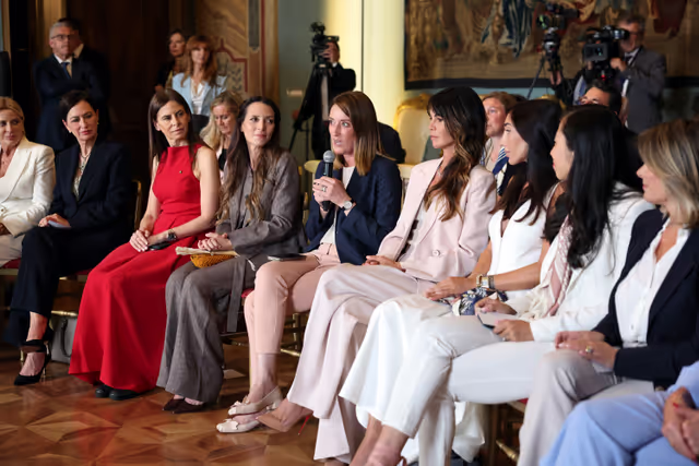 Photo 5: Official visit by Roberta METSOLA, EP President to Rome (Italy) - Meeting with Sergio MATTARELLA, President of Italy
