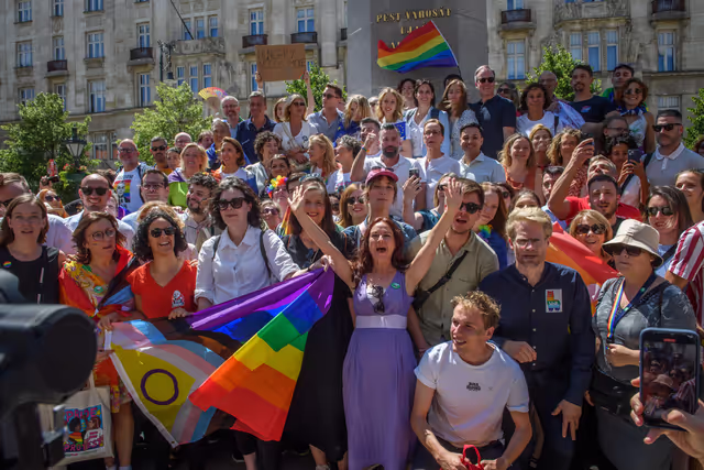 Budapest Pride March with the participation of Nicolae ȘTEFĂNUȚĂ, EP Vice President and EP Members