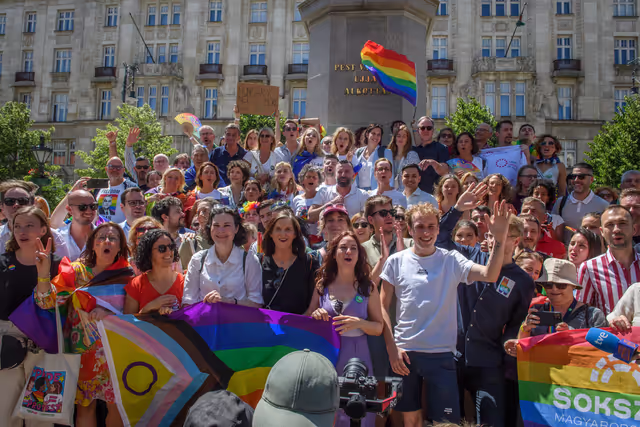 Budapest Pride March with the participation of Nicolae ȘTEFĂNUȚĂ, EP Vice President and EP Members