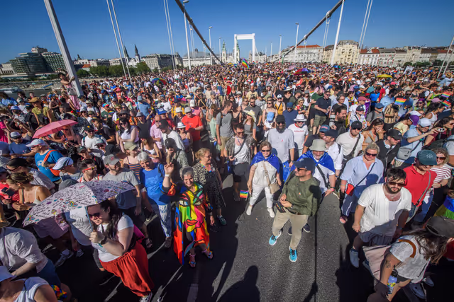 Budapest Pride March with the participation of Nicolae ȘTEFĂNUȚĂ, EP Vice President and EP Members