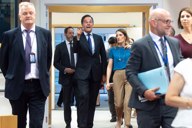 Nuotrauka 24: Meeting of the EP Conference of Presidents in the presence of Mark RUTTE, Secretary General of NATO and António COSTA, European Council President