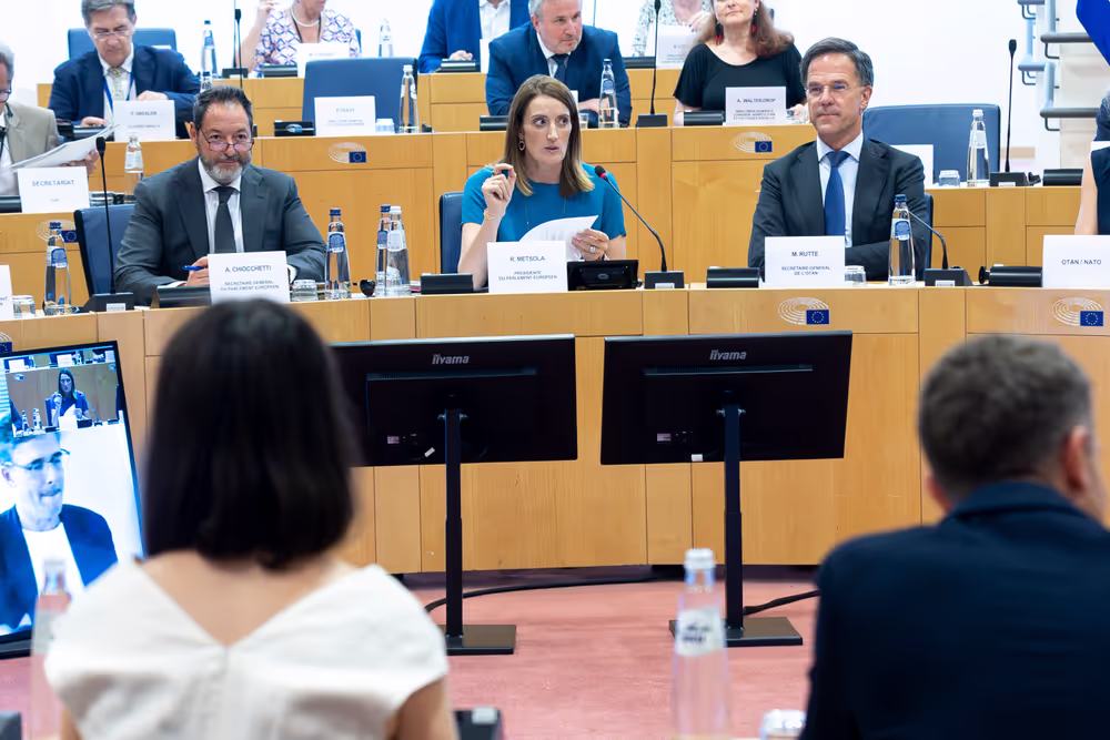 Meeting of the EP Conference of Presidents in the presence of Mark RUTTE, Secretary General of NATO and António COSTA, European Council President