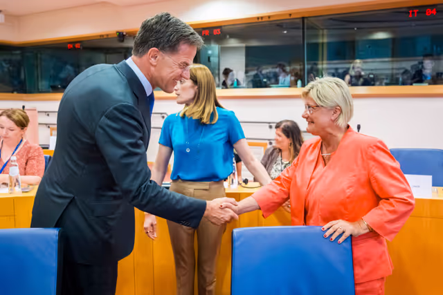 Nuotrauka 28: Meeting of the EP Conference of Presidents in the presence of Mark RUTTE, Secretary General of NATO and António COSTA, European Council President