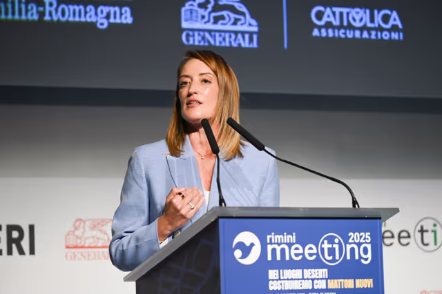 Official visit by Roberta METSOLA, EP President to Rimini (Italy) - Participation to the Conference New bricks for Europe during the Rimini Meetings 2025