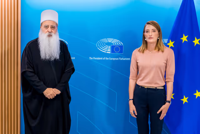 Roberta METSOLA, EP President meets with Sheikh Mowaffaq Tarif, Spiritual Leader of the Druze Community in Israel