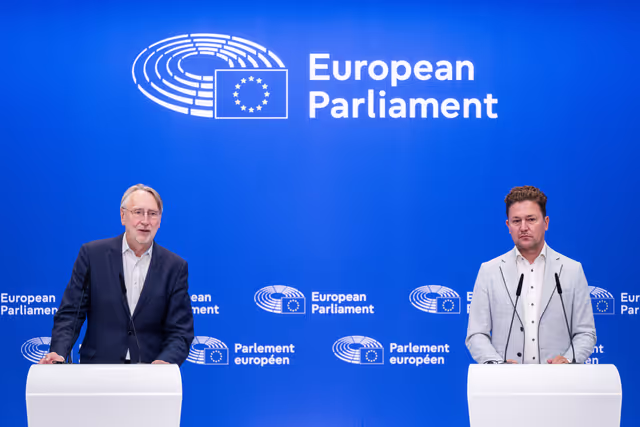 Foto 3: Press conference - EU-US Trade on What's next? “Implementing the political framework agreement and Parliament's involvement