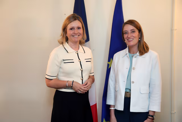 Fotografija 9: Official visit by Roberta METSOLA, EP President, to Ottawa (Canada) - G7 Speakers meeting - G7 Speakers' meeting - Meeting with Yaël BRAUN-PIVET, President of the French National Assembly