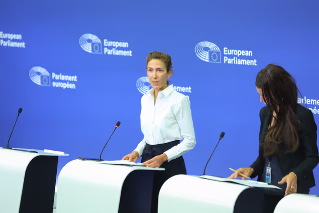 Fotografie 10: Press briefing Renew Europe