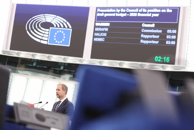 Fotografie 14: EP Plenary session - Presentation by the Council of its position on the draft general budget – 2026 financial year