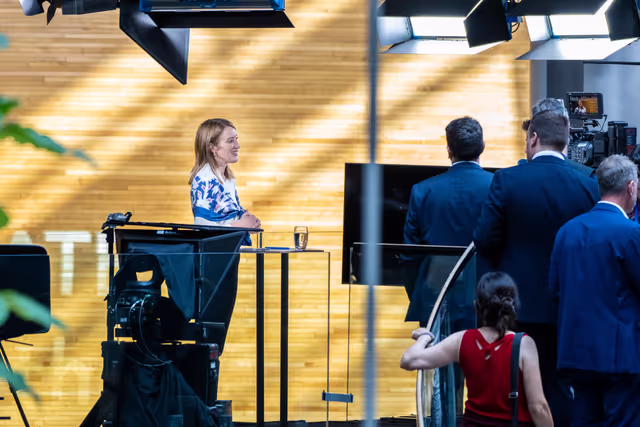 Foto 12: Statement of Roberta METSOLA, EP President post the State of the European Union - #SOTEU2025