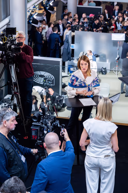 Foto 19: Statement of Roberta METSOLA, EP President post the State of the European Union - #SOTEU2025