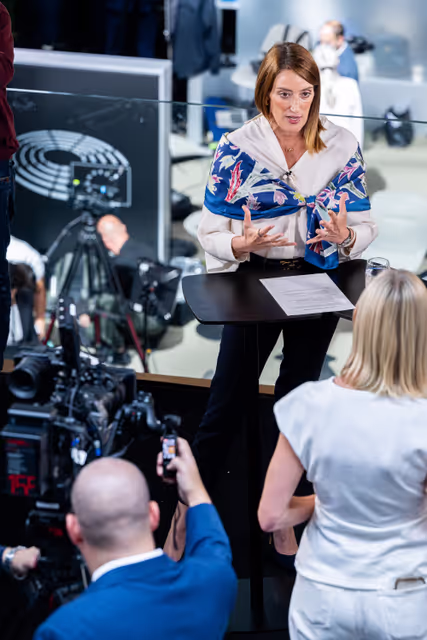 Foto 20: Statement of Roberta METSOLA, EP President post the State of the European Union - #SOTEU2025