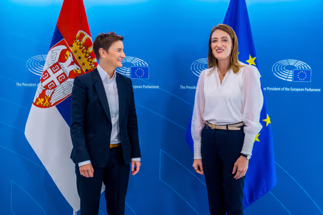 Roberta METSOLA, EP President meets with Ana BRNABIĆ, Speaker of the National Assembly of the Republic of Serbia