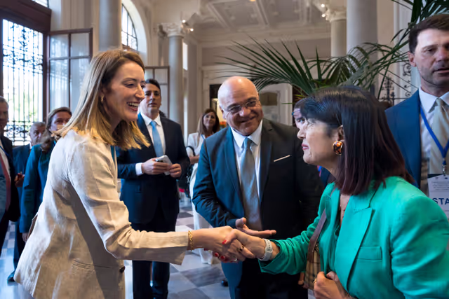 Photo 17 : Official visit by Roberta METSOLA, EP President, to Messina (Italy) - Participation to the conference "National and Transnational Crime: Tools and Objectives in Italy and Europe"