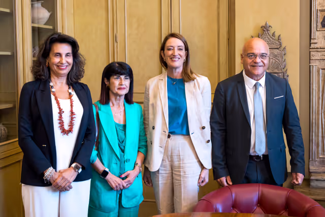 Photo 12 : Official visit by Roberta METSOLA, EP President, to Messina (Italy) - Participation to the conference "National and Transnational Crime: Tools and Objectives in Italy and Europe"