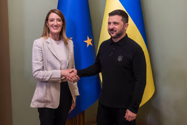 Official visit by Roberta Metsola, EP President, to Kyiv (Ukraine) - Meeting with Volodymyr ZELENSKYY, Ukrainian President