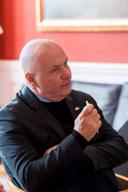 Foto 2: Roberta METSOLA, EP President participates at the Informal Meeting of Heads of State or Government in Copenhagen (Denmark) - Meeting with  Søren GADE, Speaker of the Danish Parliament