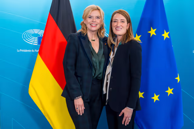 Roberta METSOLA, EP President meets with Julia KLÖCKNER, President of the German Bundestag