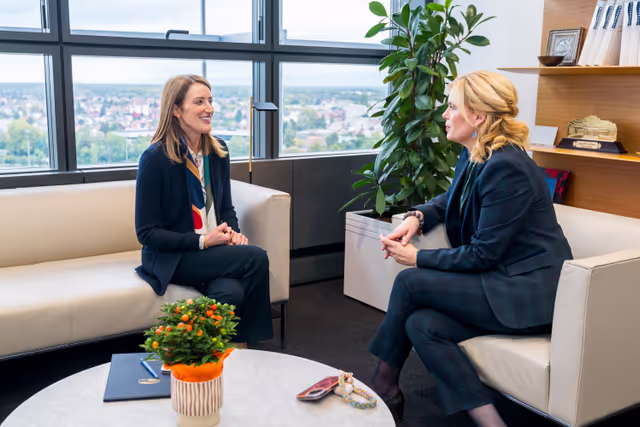 Roberta METSOLA, EP President meets with Julia KLÖCKNER, President of the German Bundestag
